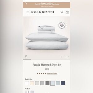 Boll & Branch Queen Sheets